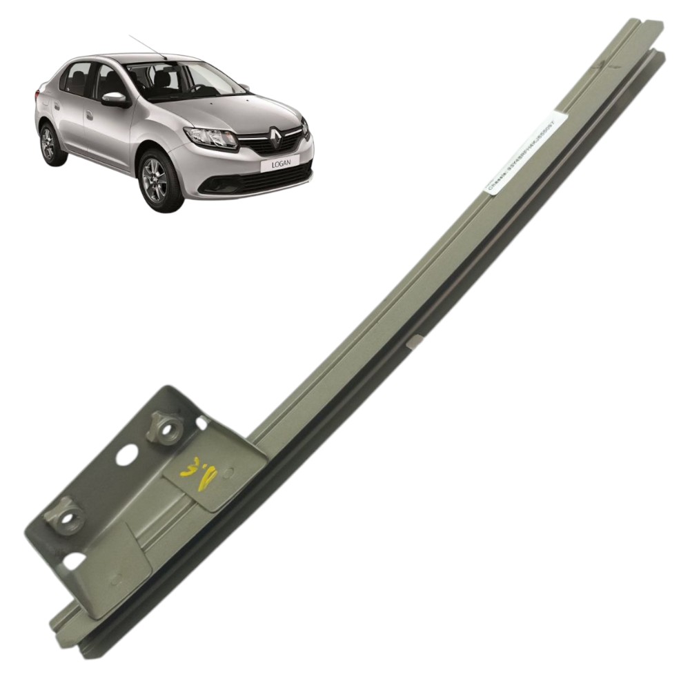 Guia Vidro Porta Dianteira Esquerda Renault Logan 2018 2019 Prata 1