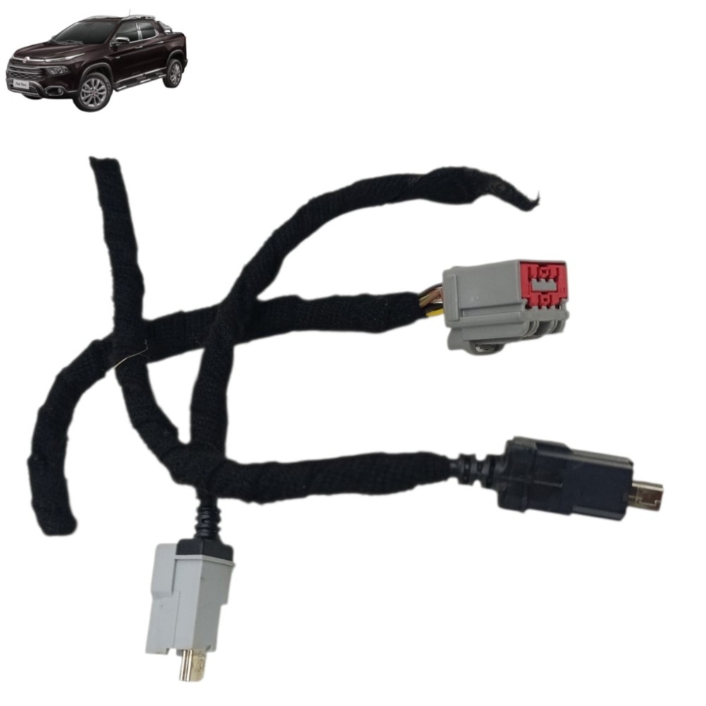 Jogo plug conector entrada usb painel Fiat toro 2021 2020 19