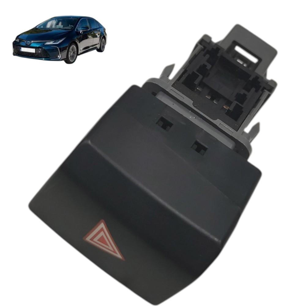 Botão Pisca Alerta Toyota Corolla 2015 2016 2017 2018 2019 Preto 1