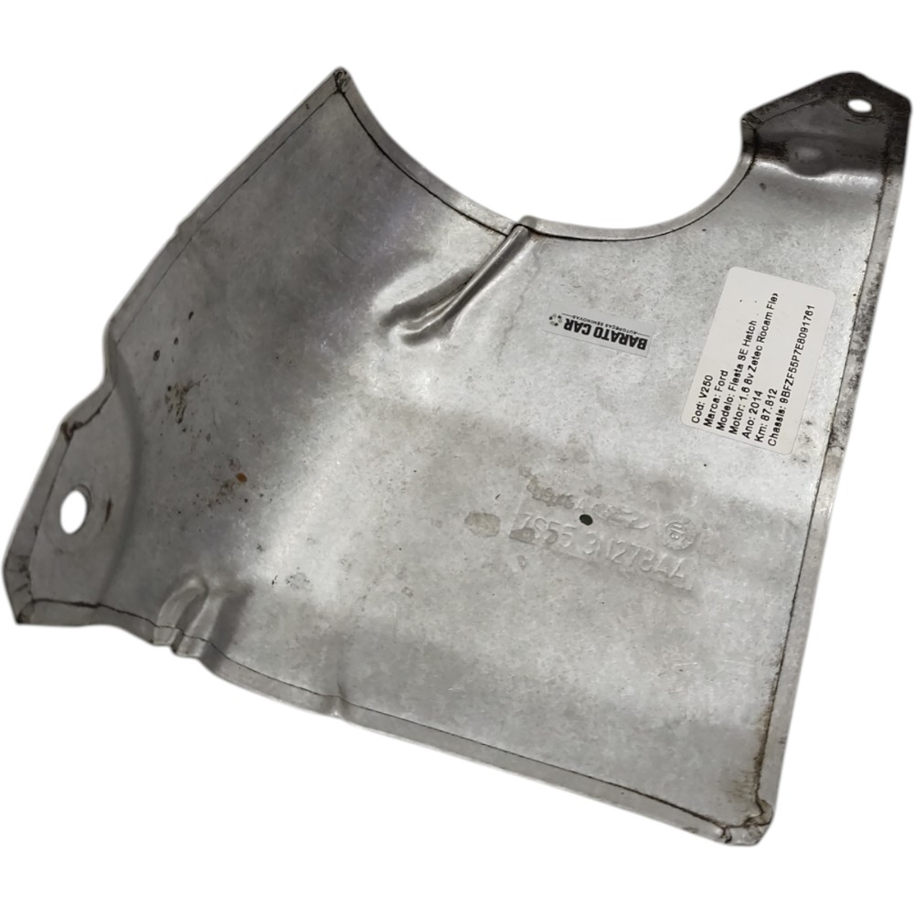 Protetor térmico escape Ford Fiesta 1.6 Zetec 2011 2012 2013 1
