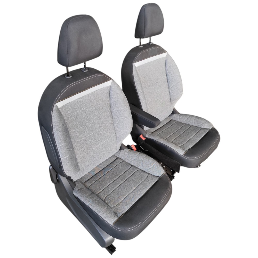 Par Banco Dianteiro Tecido Citroen Basalt 2025 2024 Cinza Cinza 3