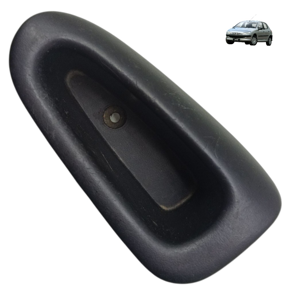 Puxador Interno Porta Dianteira Esquerda Peugeot 206 2008 09 Preto Dianteira 1