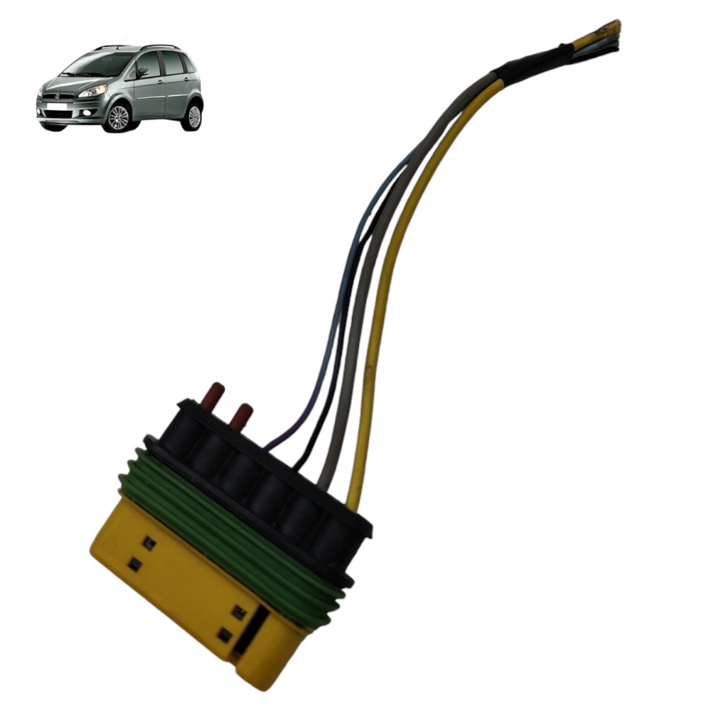 Plug conector fechadura porta traseira Fiat Idea 2005 2006 1
