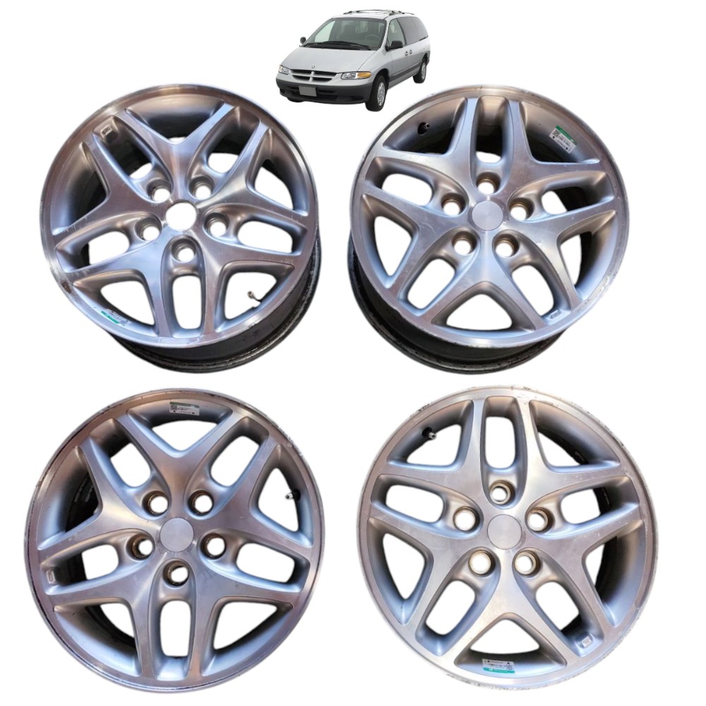 Jogo Roda Alumínio Aro 16 5×114 Chrysler Grand Caravan 2000 Prata