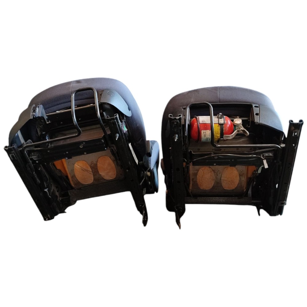 Jogo Banco Tecido Fiat Stilo 2003 2004 2005 2006 2007 2008  Azul/preto 6