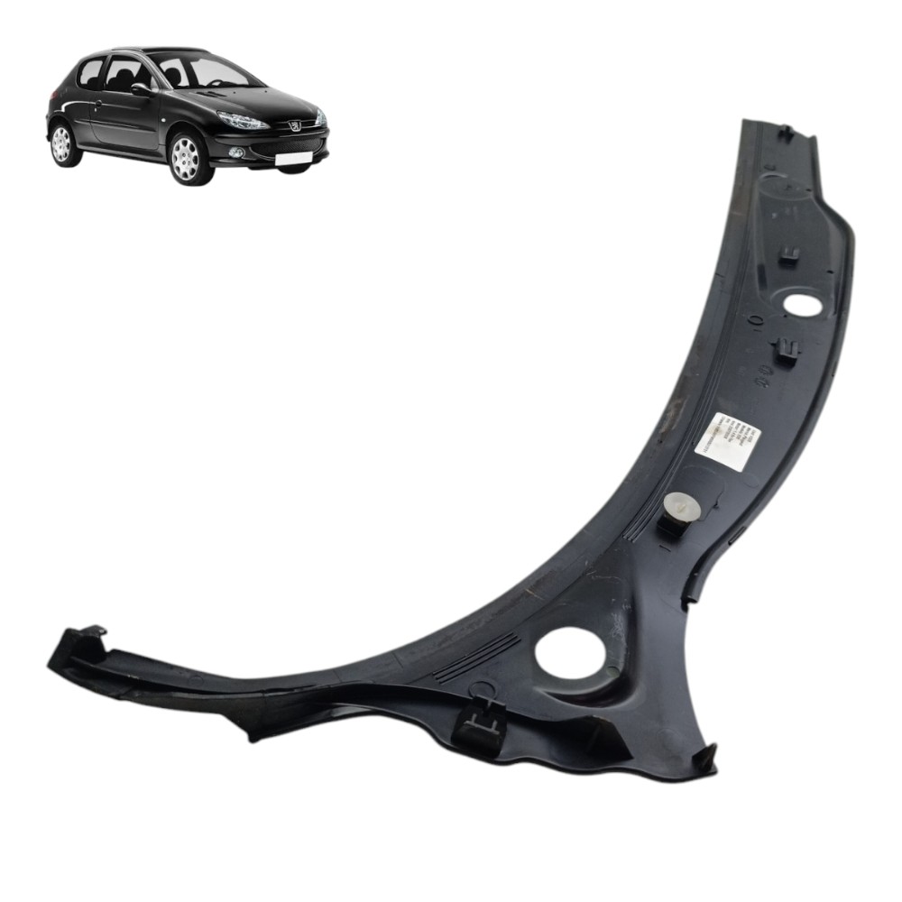 Grade Churrasqueira Esquerda Peugeot 206 2006 2007 2008 2009 Preto Plástico 1