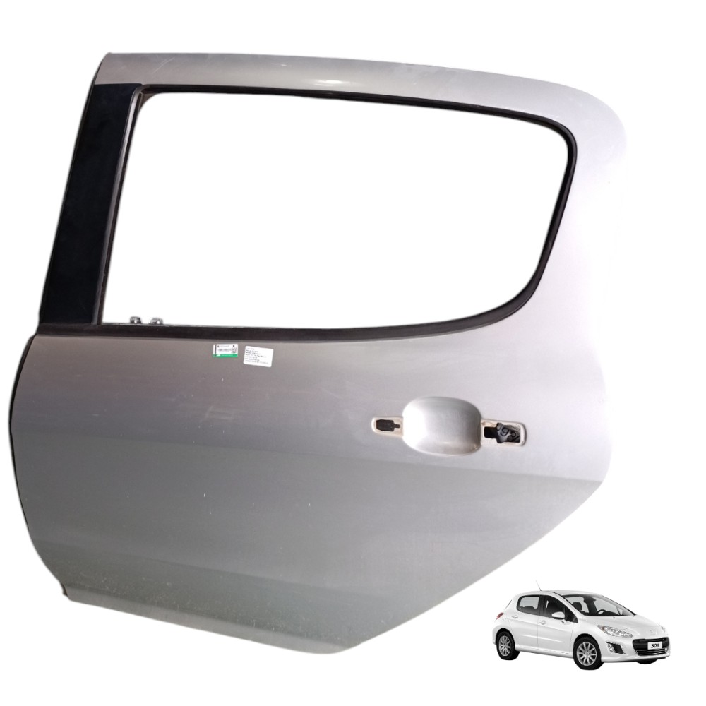 Porta Traseira Esquerda Peugeot 308 2011 2012 2013 2014 Traseira Esquerda Prata 1