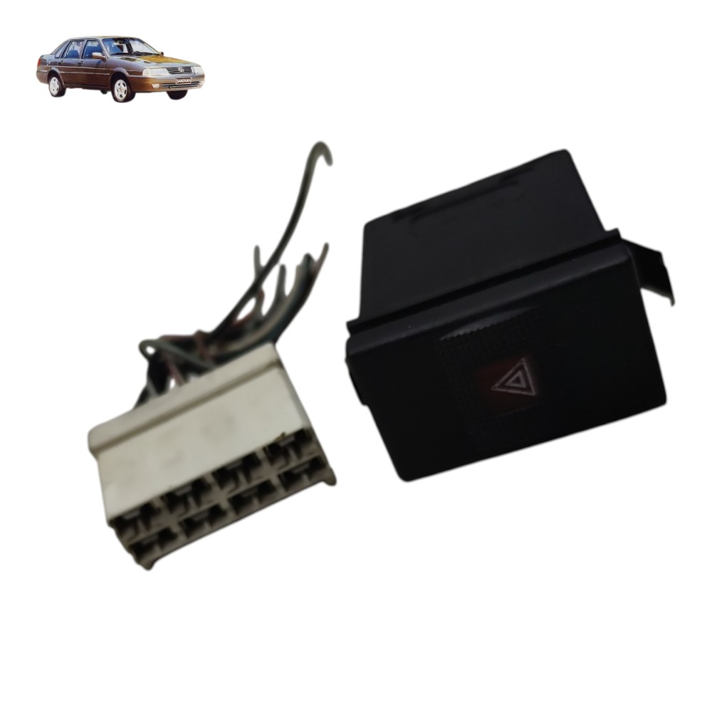 Botão pisca alerta com plug vw santana 2000 2001 2002 2003 1