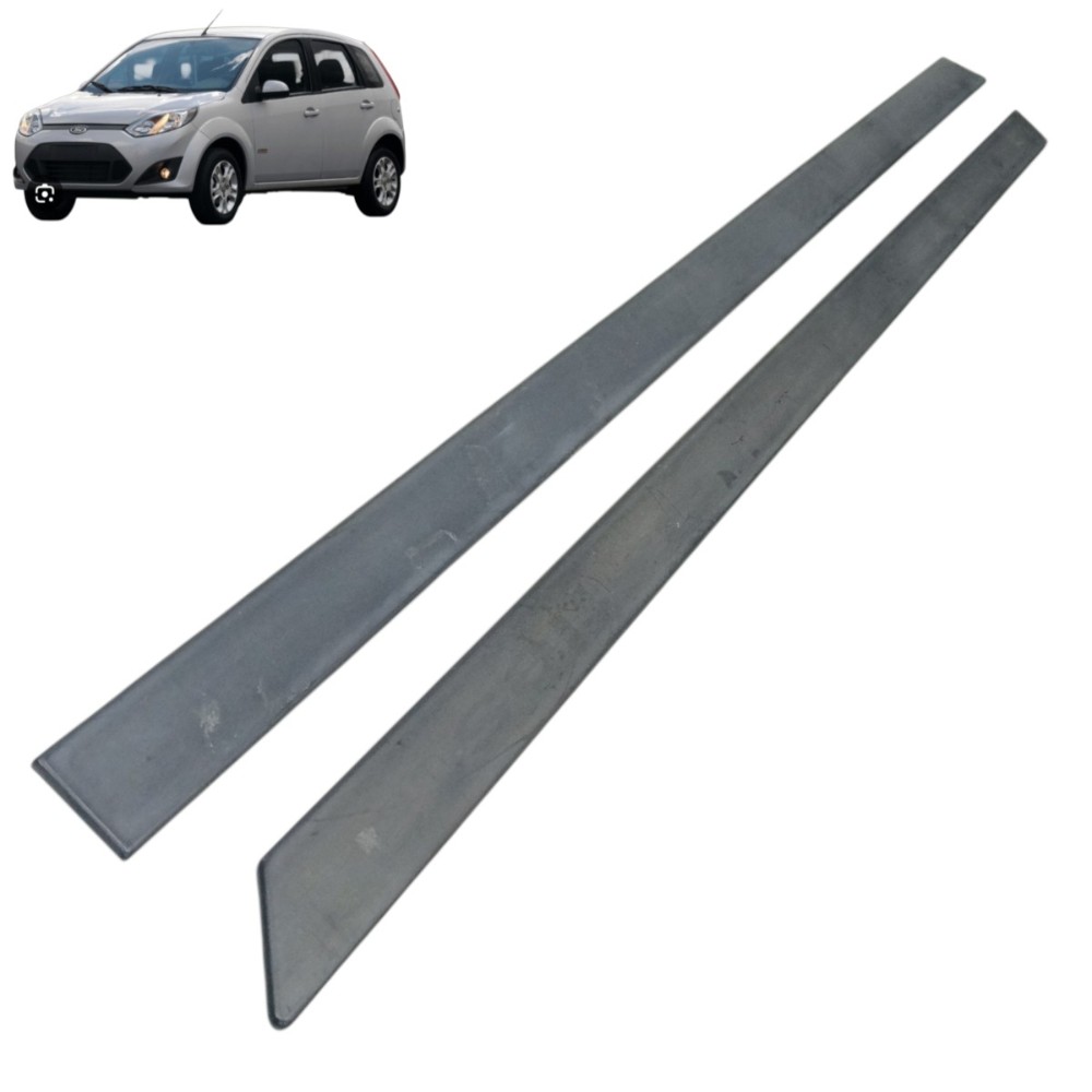 Par Friso Lateral Porta Dianteira Ford Fiesta Zetec 2014 Cinza