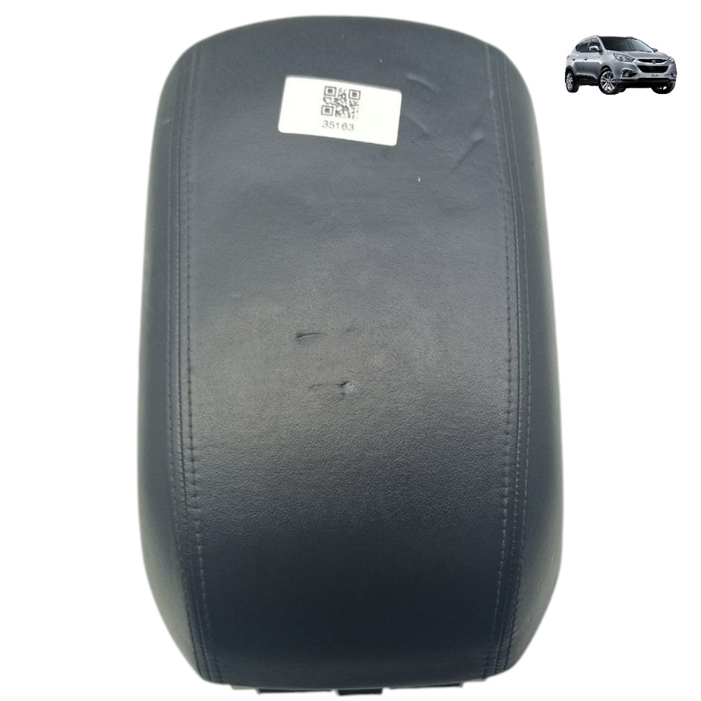 Braço Apoio Console Couro Hyundai Ix35 2010 2011 2012 2013 Preto 1