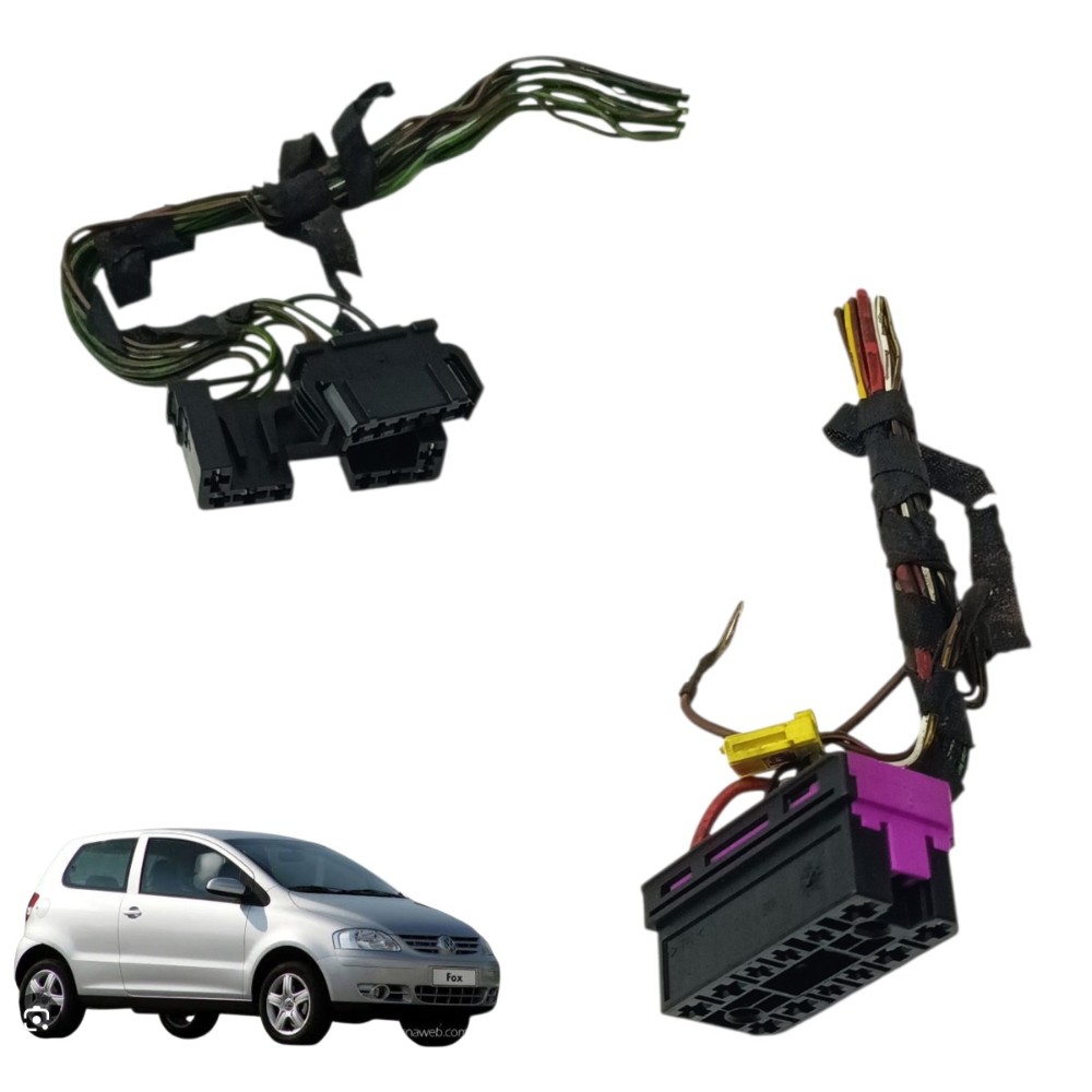 Jogo plug conector chave seta comandos vw fox 2003 até 2008