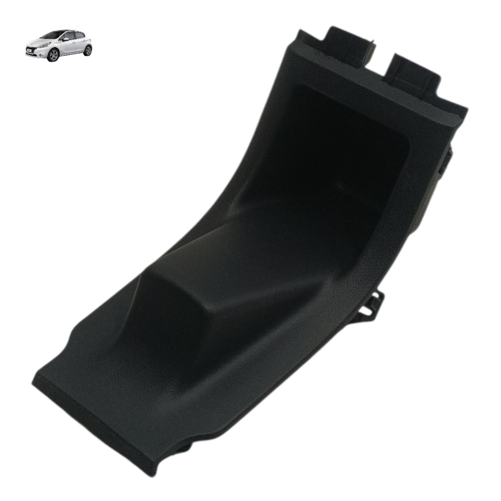 Acabamento Porta Objeto Console Central Peugeot 208 2014 Preto Moldado 1