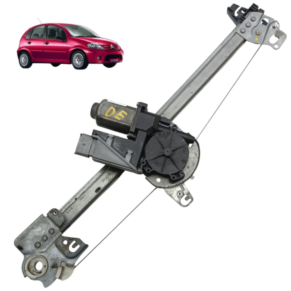 Motor Máquina Vidro Dianteira Esquerda Citroën C3 2005 2006 1