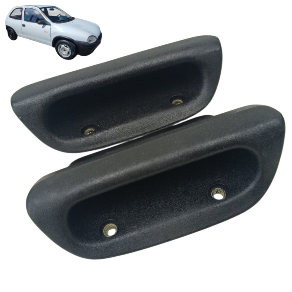 Par Puxador Traseiro Gm Corsa Wind 1997 1998 1999 2000 2001 Preto Traseira