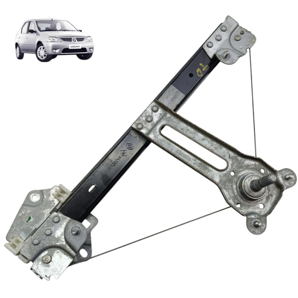 Máquina Vidro Manual Traseiro Direito Renault Logan 2008 09 1