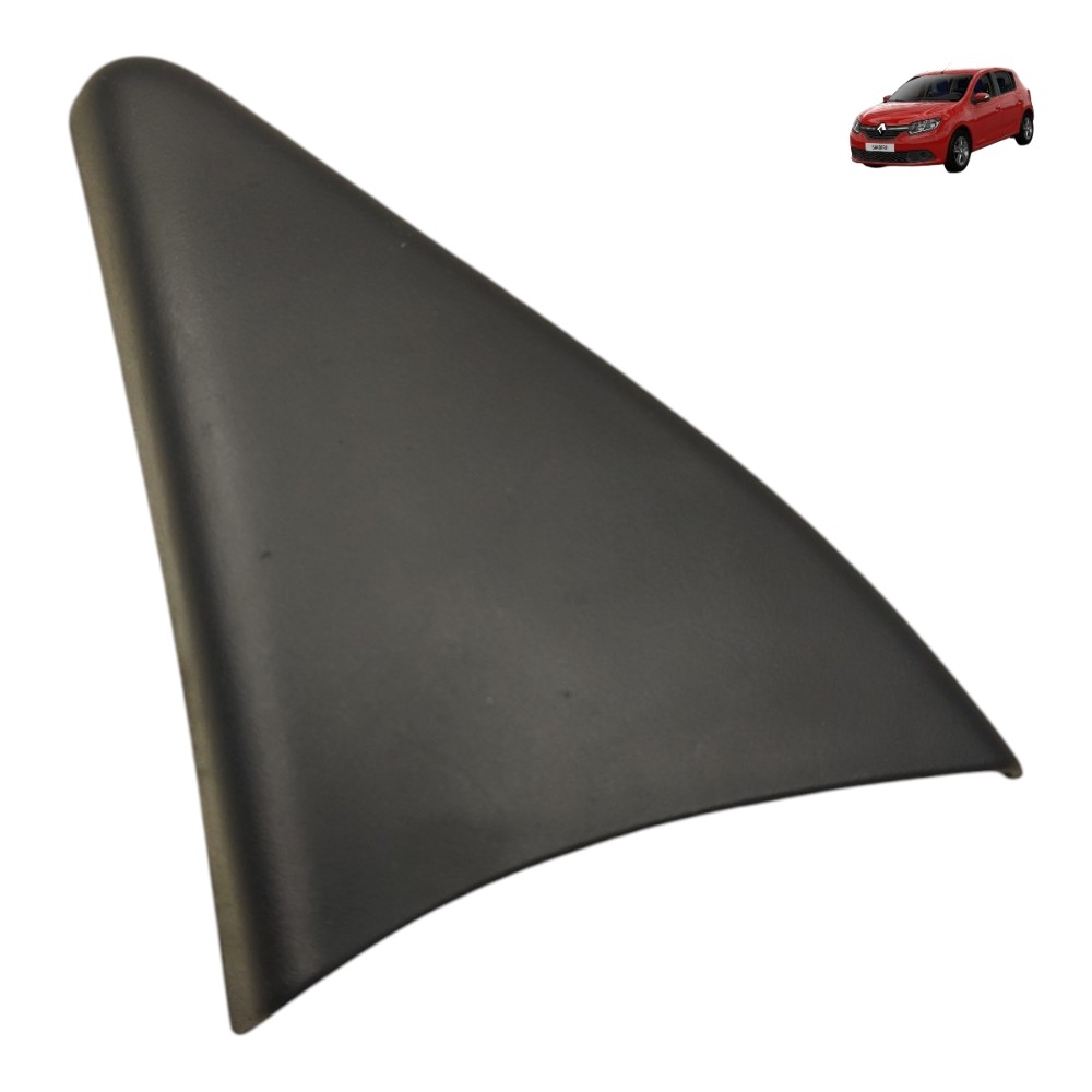 Moldura Interna Retrovisor Esquerdo Renault Sandero 2016 Preto 1
