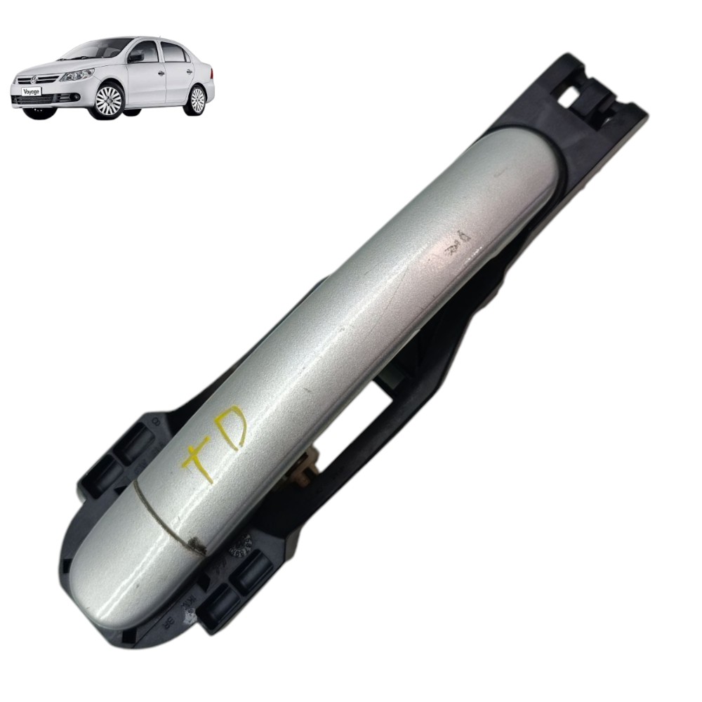 Maçaneta Externa Traseira Direita Vw Voyage Gol G5 Prata Prata Traseira 1