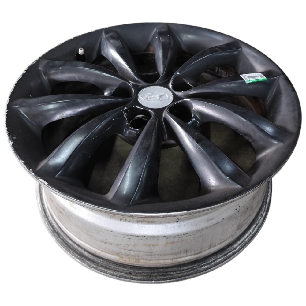 Jogo Roda Aro 17 5×114,3 Hyundai Azera Tucson Ix35 Santa Fé Preto 8