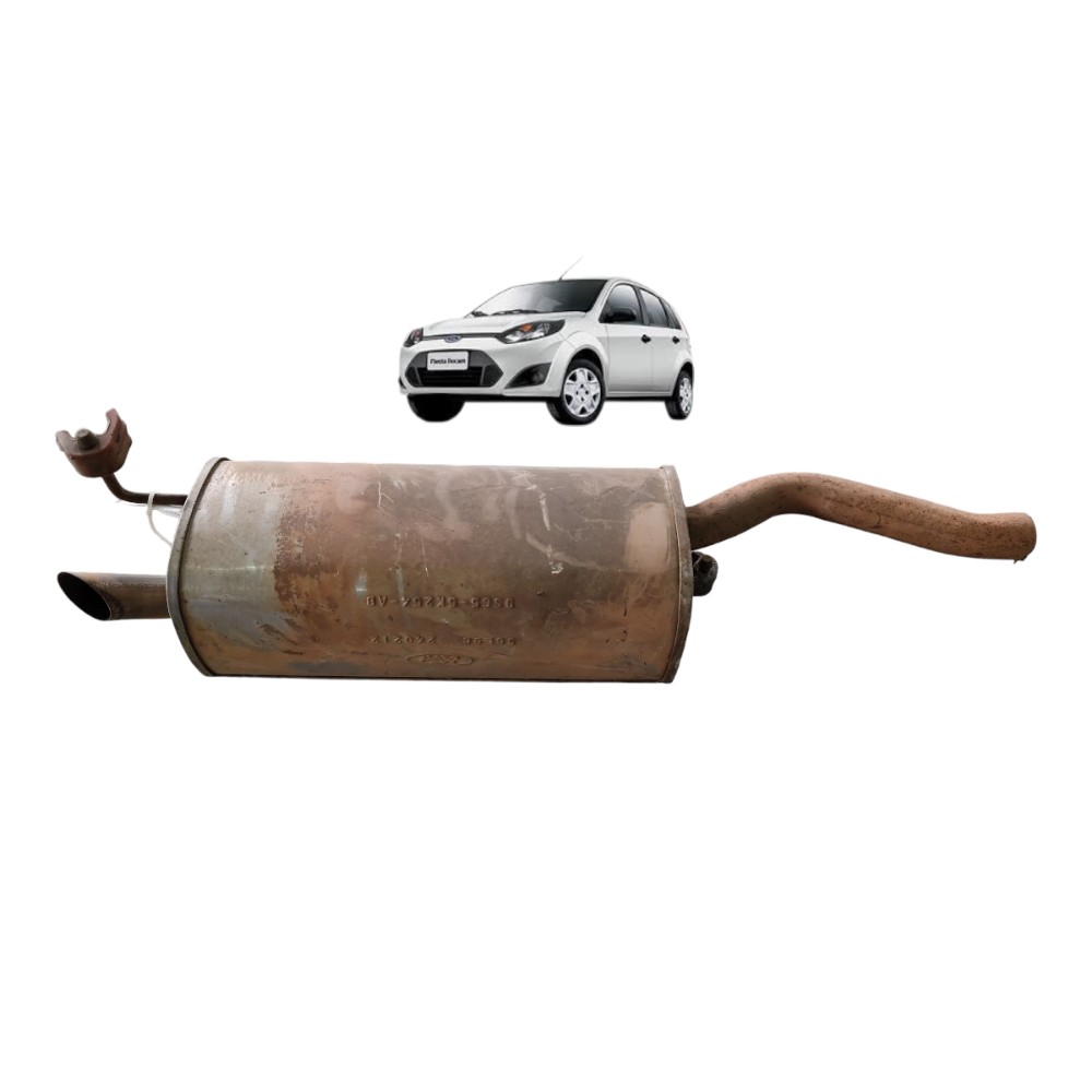 Escapamento Silencioso Abafador Ford Fiesta Hatch 2010 2011 1