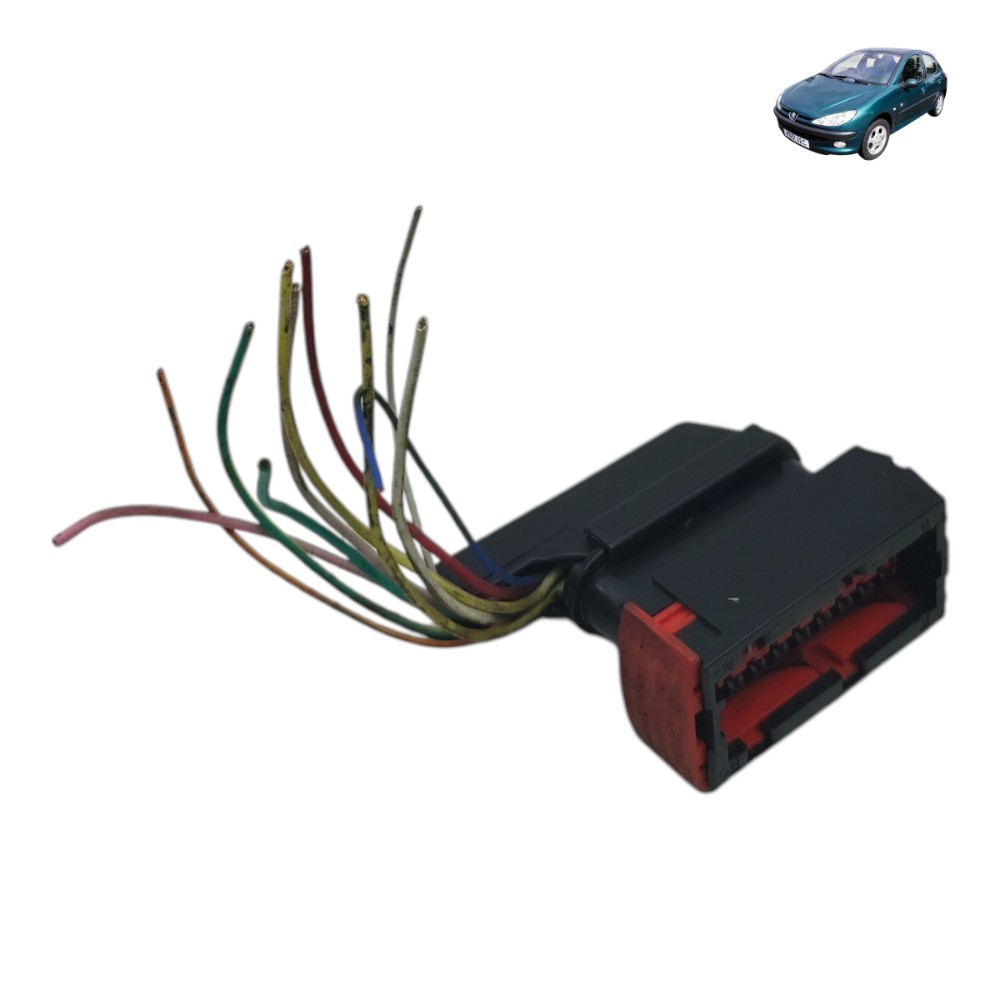 Plug conector módulo ar condicionado Peugeot 206 2000 2001 1
