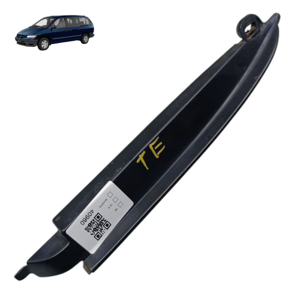 Moldura Porta Traseira Esquerda Chrysler Grand Caravan 2000 Preto 1