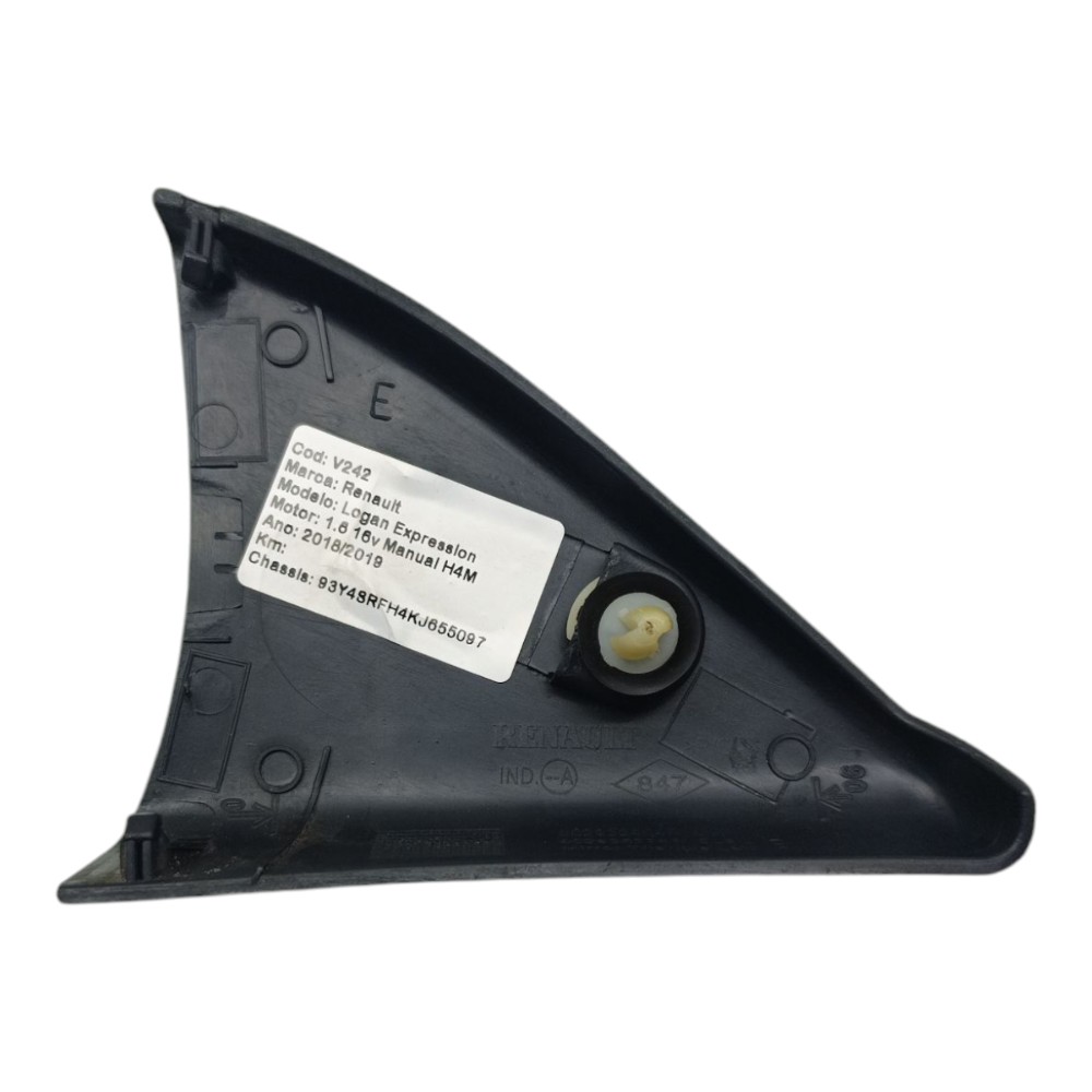 Acabamento Interno Retrovisor Esquerdo Renault Logan 2018 19 2