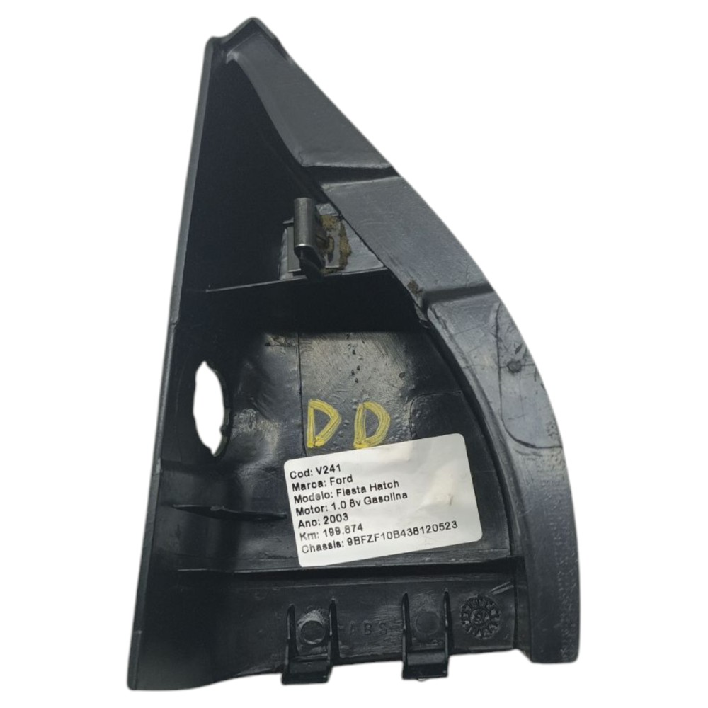 Acabamento Interno Retrovisor Direito Ford Fiesta 2003 2004 Preto 3
