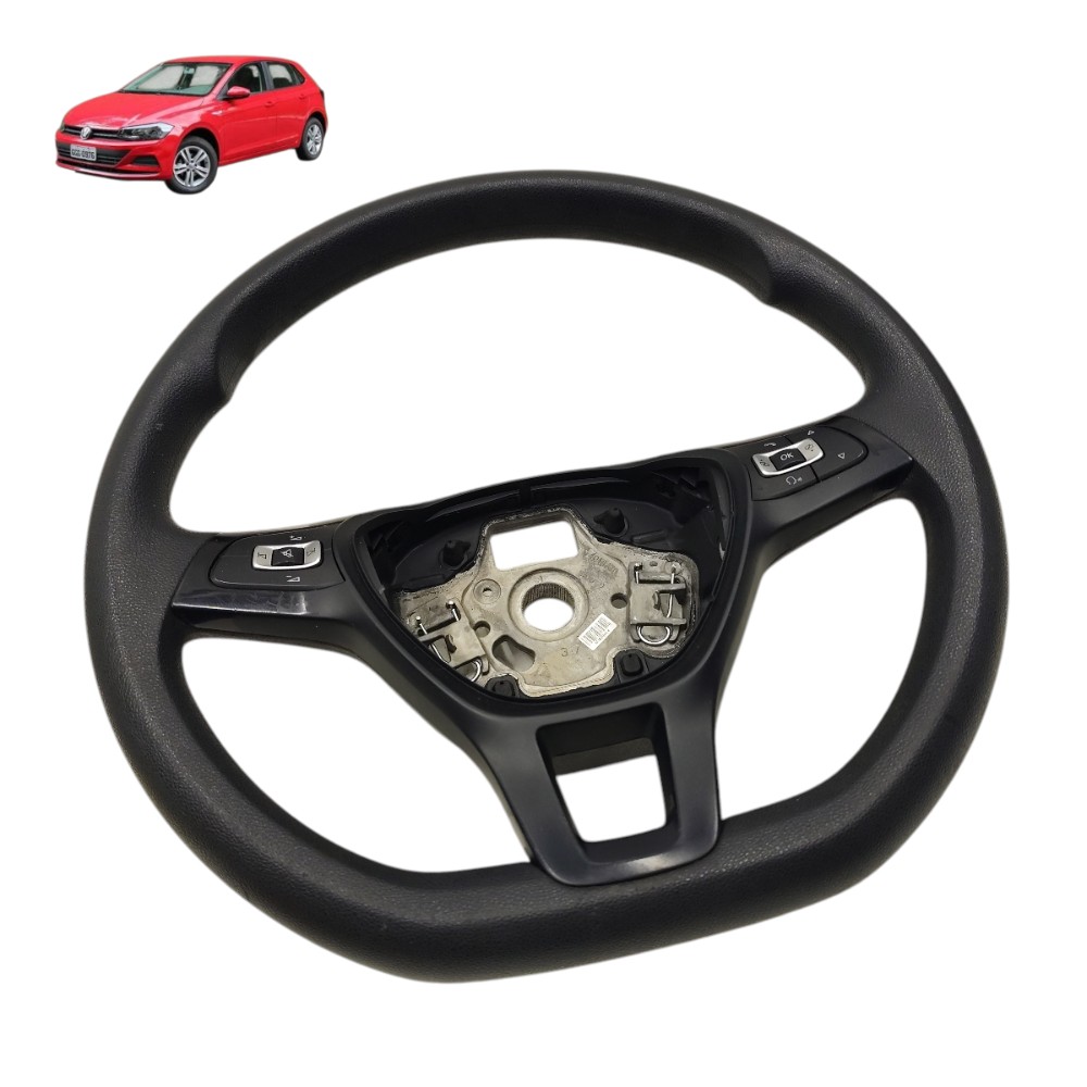 Volante direção com comando VW Polo Virtus 2018 2019 2020 21