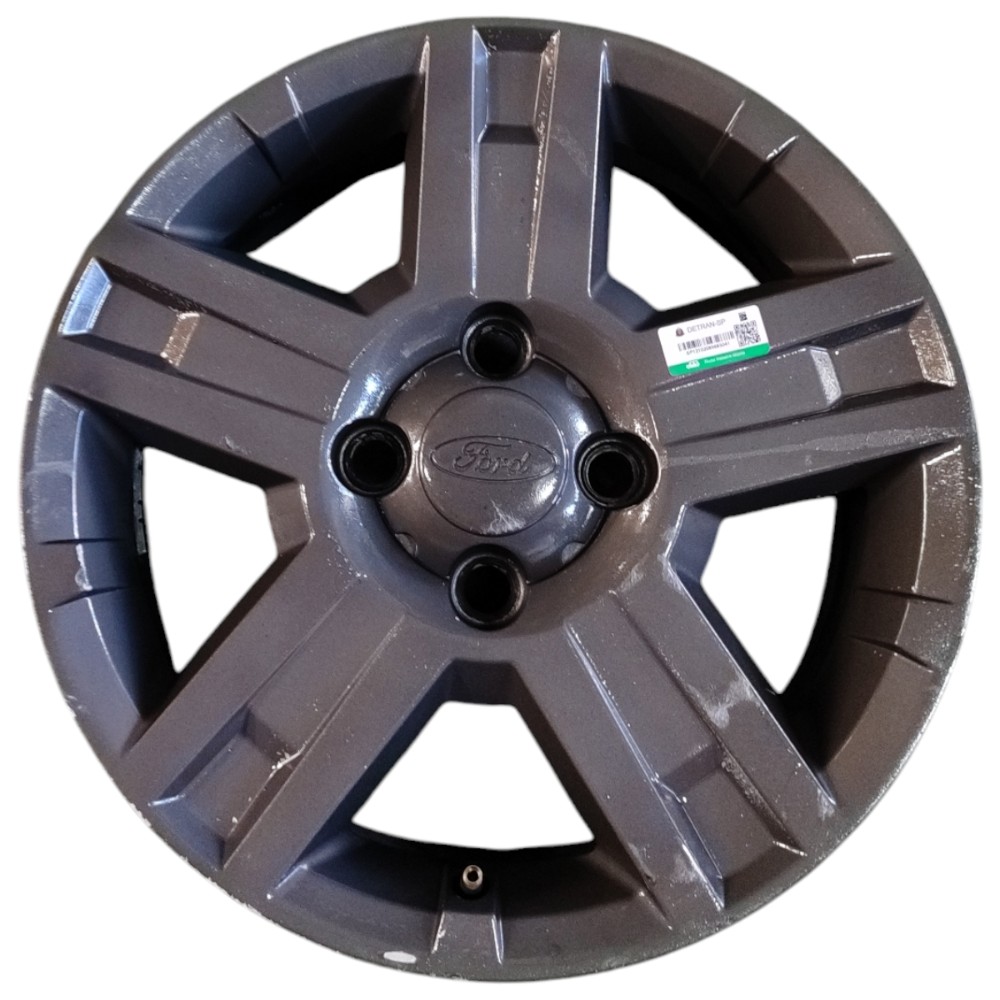 Jogo Roda Aro 15 4×108 Ford Ecosport Com Riscos 5 Unidades Cinza-escuro 5