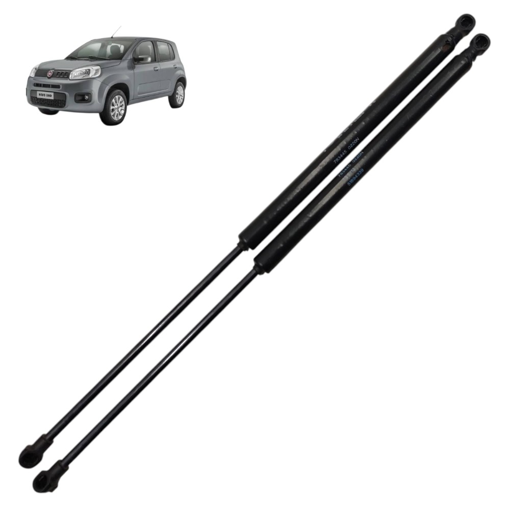 Par amortecedor tampa traseira Fiat Uno Vivace 2013 2014 15 1