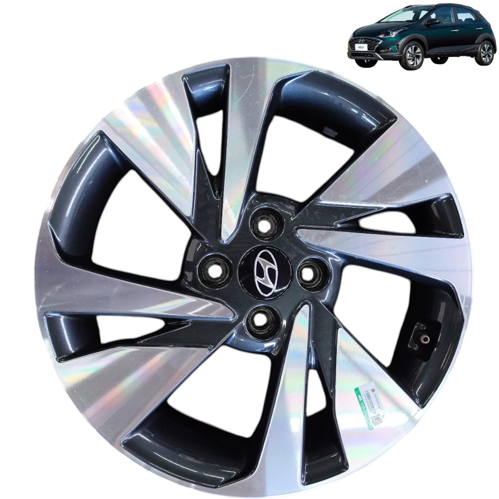 Roda avulsa aro 16 4×100 Hyundai hb20 2020 2021 2022 riscos 1