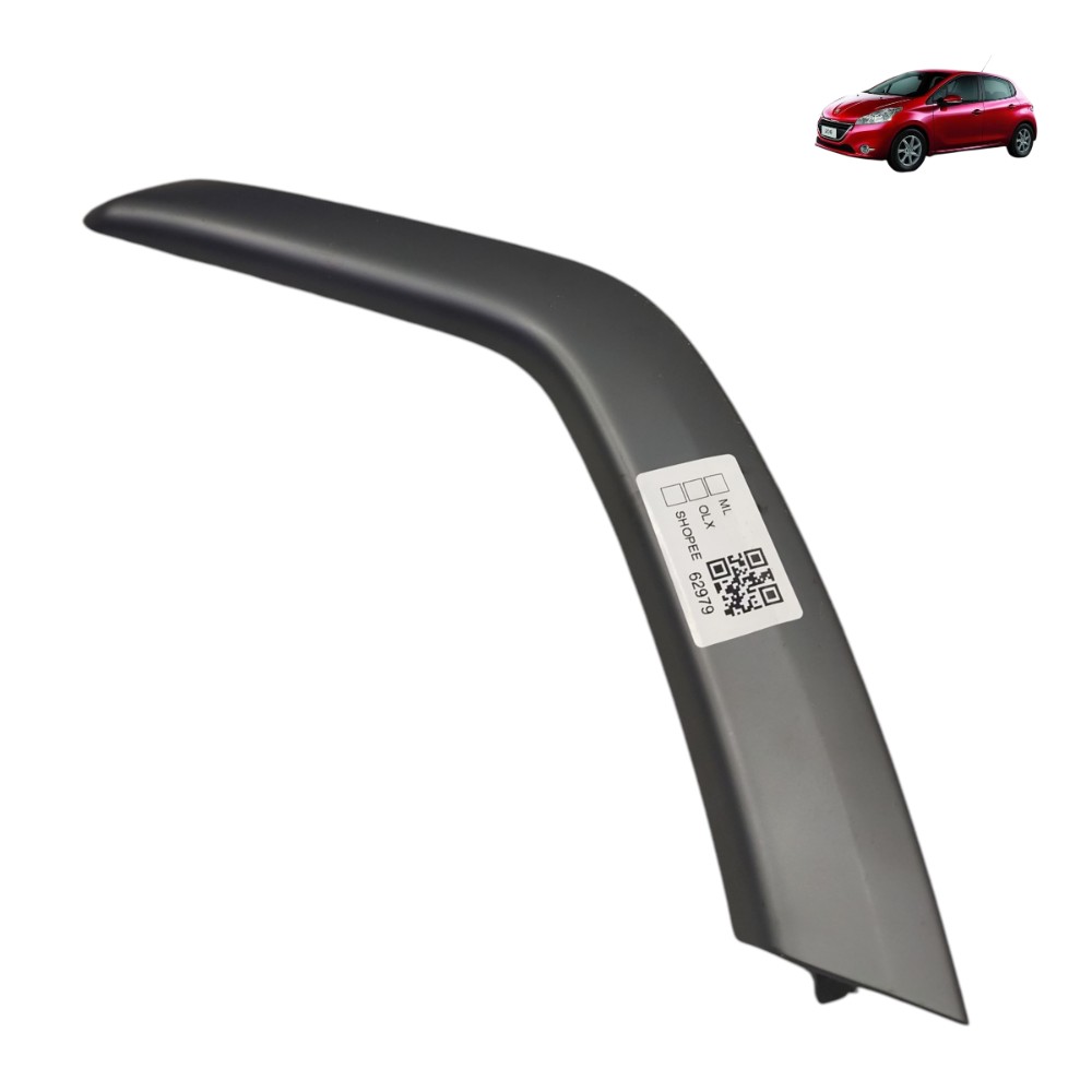 Moldura Puxador Porta Dianteira Direita Peugeot 208 2014 Cinza 1