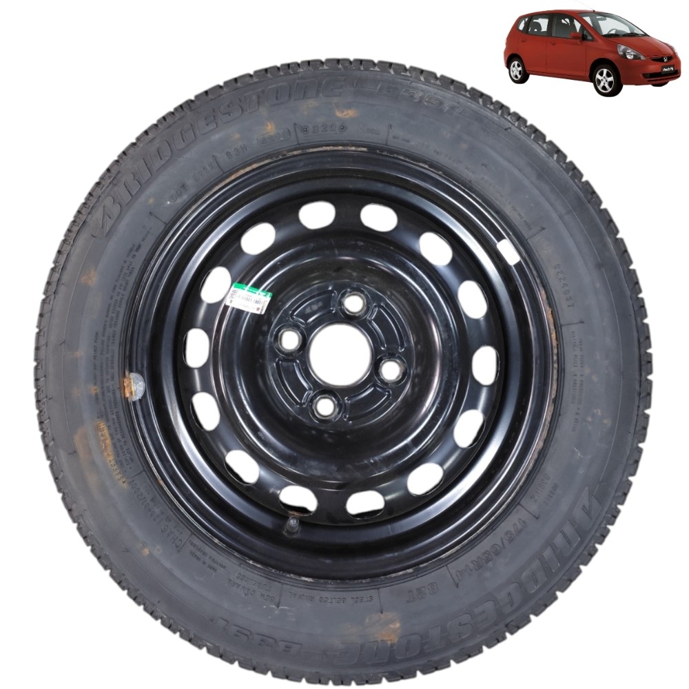Roda Ferro Estepe Aro 14 4×100 Honda Fit 2003 2004 2005 2006 Preto 1