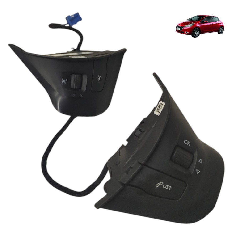 Comando Volante Direção Peugeot 208 2014 2015 2016 2017 2018 1