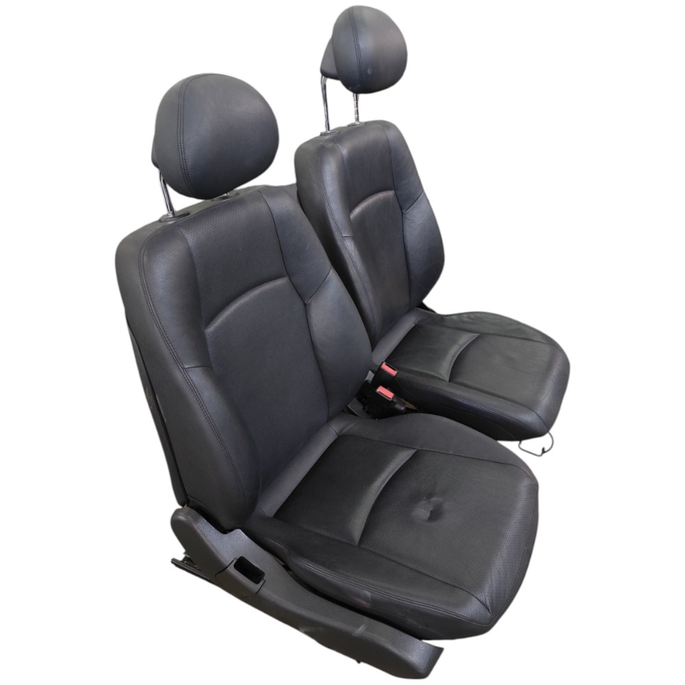Par Banco Couro Dianteiro Mercedes C230 2003 2004 2005 2006 Preto 3