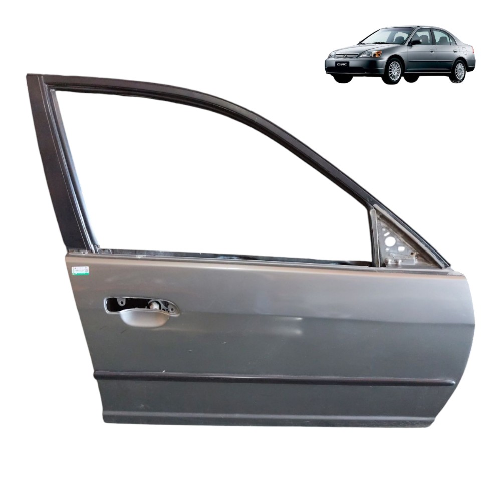 Porta Dianteira Direita Honda Civic G7 2001 2002 2003 2004 Dianteira Direita Prata 1