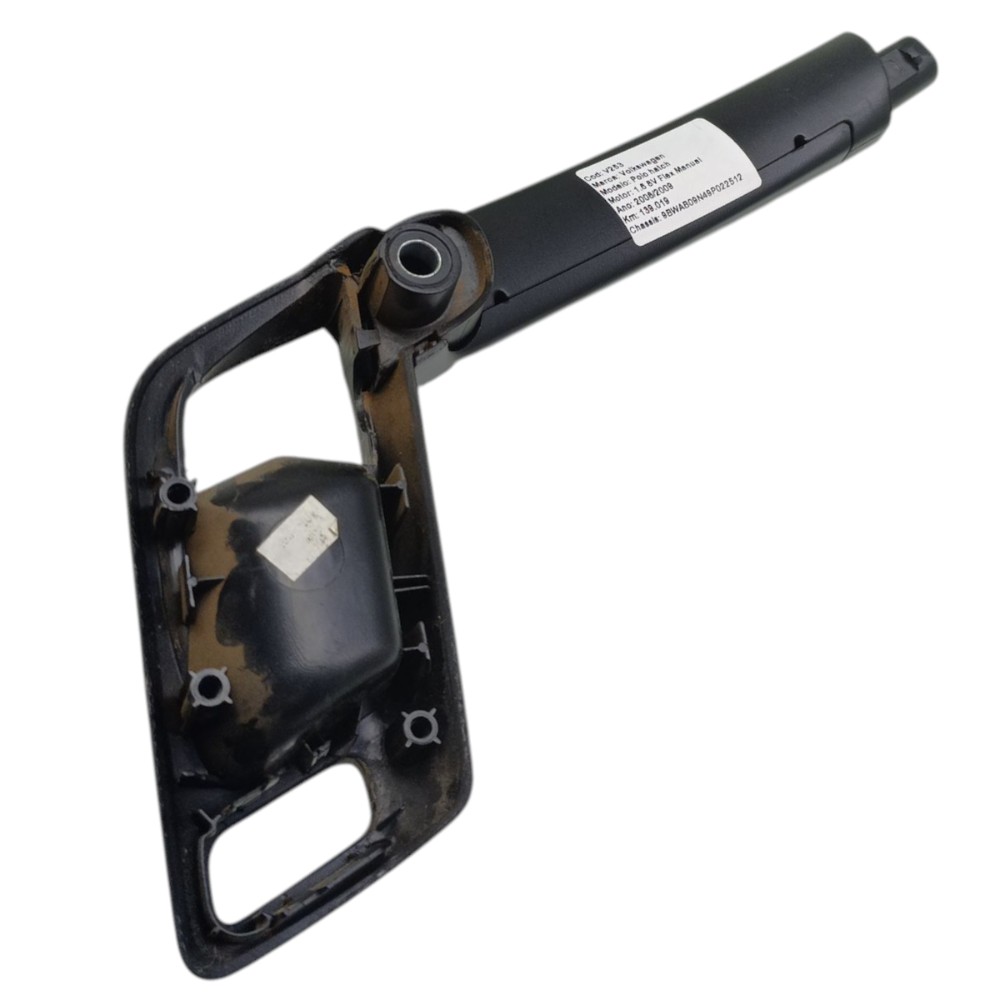 Puxador Interno Porta Traseira Esquerda Vw Polo Hatch 2008 Preto Traseira 4