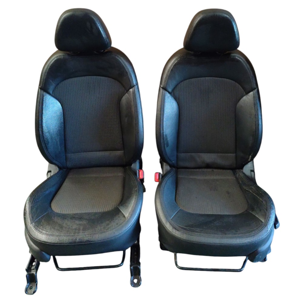 Jogo Banco Couro Hyundai Ix35 2011 2012 2013 2014 2015 2016 Preto 2
