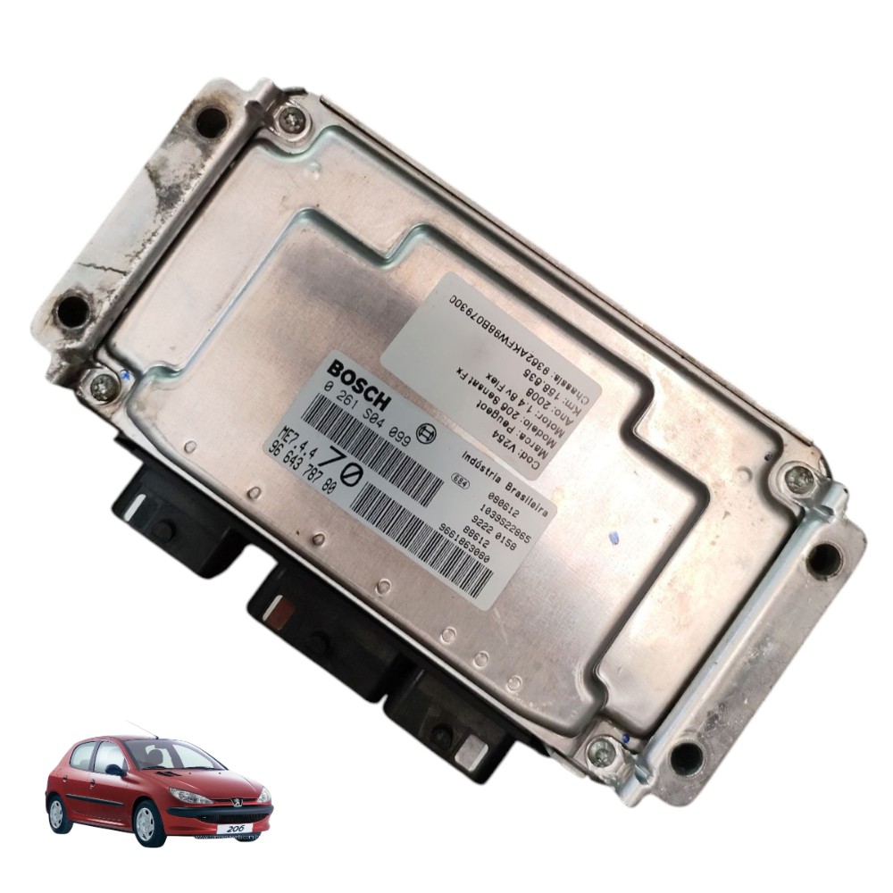 Módulo Injeção Peugeot 206 1.4 Flex 2006 2007 2008 2009 2010 1