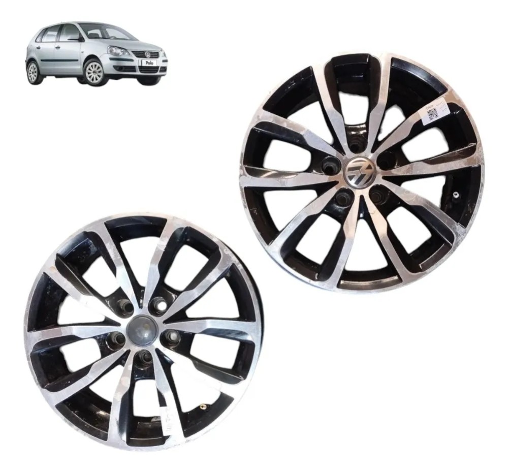 Par roda aro 15 5×100 liga leve VW Polo 2007 2008 2009 2012 1