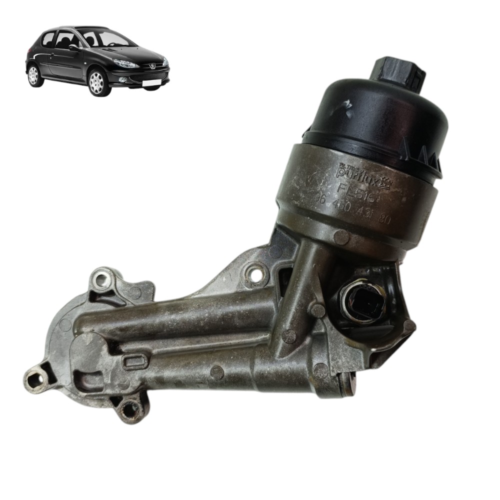 Suporte Filtro Óleo Motor Peugeot 206 207 1.4 Flex 2007 2008 1