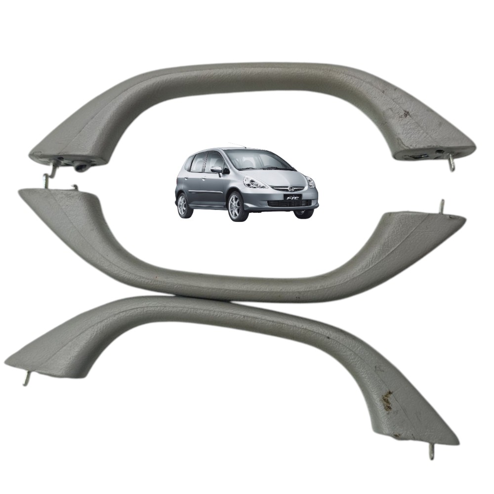 Jogo Alça Teto Pqp Honda Fit 2004 2005 2006 2007 2008 Cinza 1