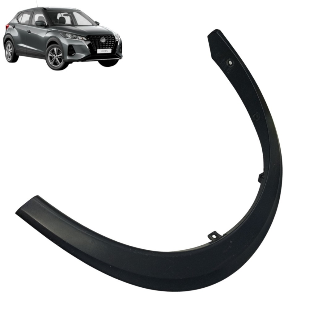 Moldura Paralama Dianteiro Esquerdo Nissan Kicks 2024 2023 Preto