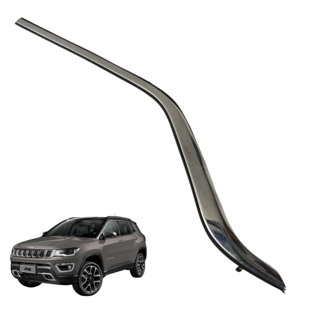 Friso Lateral Traseiro Esquerdo Jeep Compass 2018 2019 2020 Prata