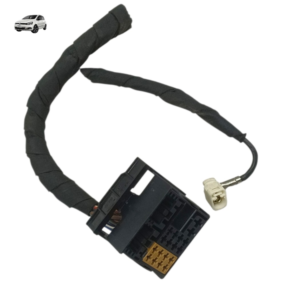 Par plug conector multimídia vw fox 2016 2017 2018 2019