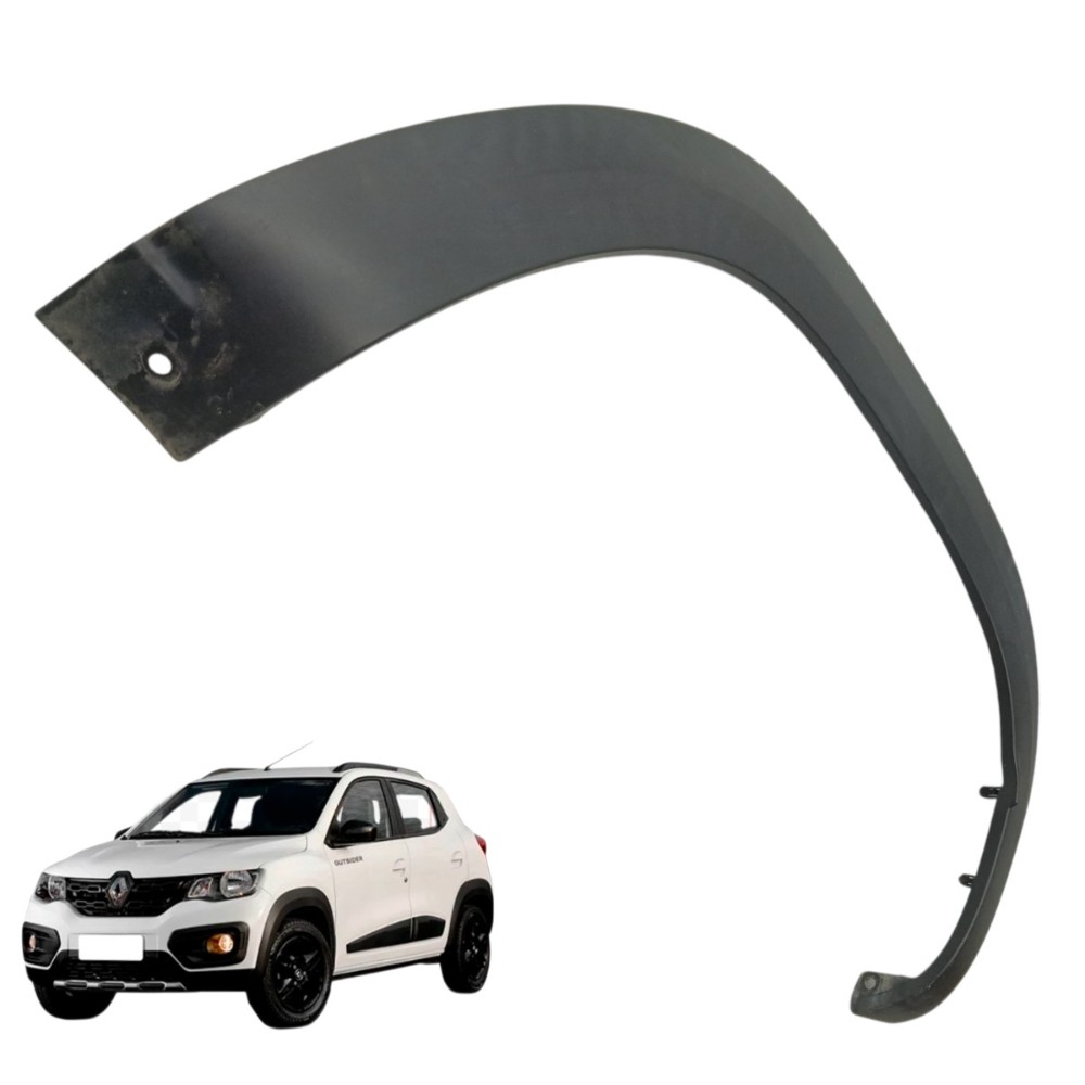 Moldura Paralama Traseiro Esquerdo Renault Kwid 2019 2020 Preto