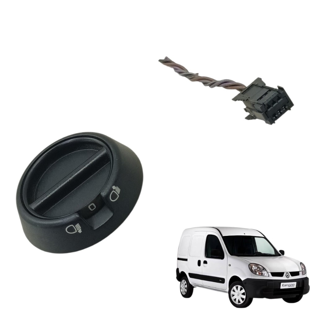 Botão comando farol Renault Kangoo 2007 até 2018
