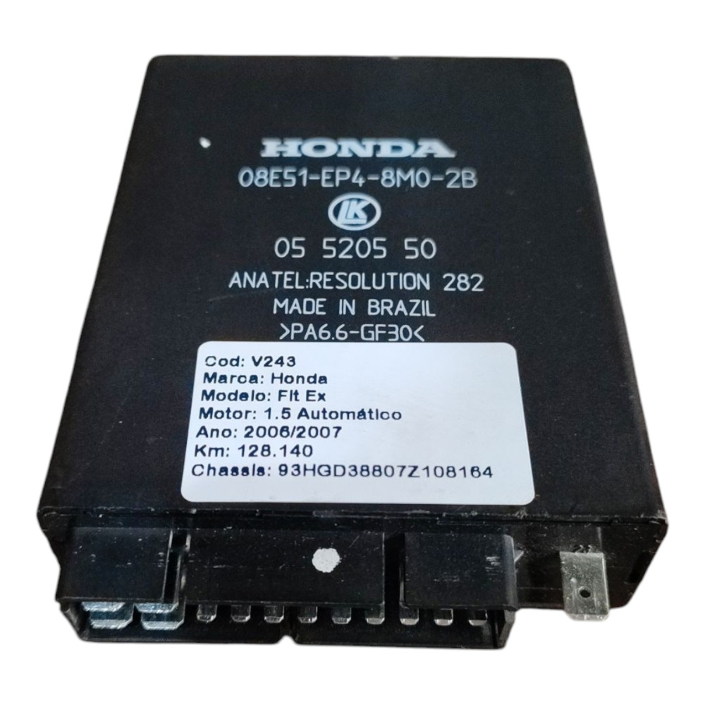 Kit Code Modulo Injeção Honda Fit Ex 1.5 Automátic 2006 2007 4