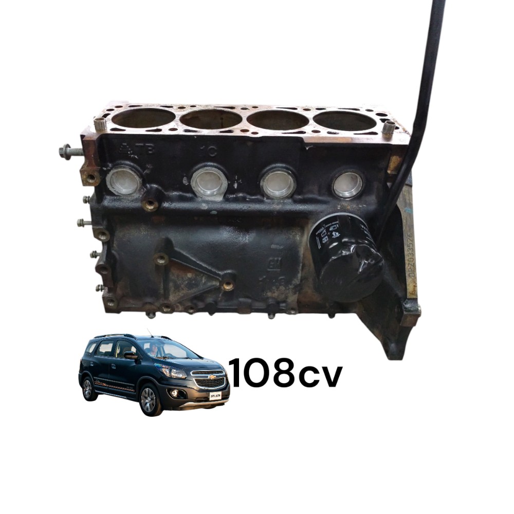 Bloco Motor Std Gm Spin 1.8 8v 108cv 2016 2017 2018 Com Nota