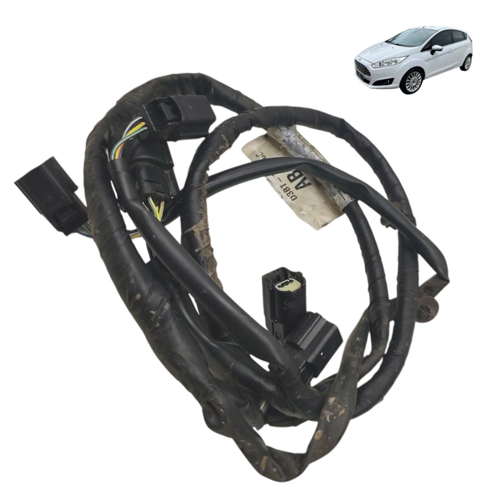 Chicote sensor ré traseiro Ford New Fiesta Hatch 2014 2015 1